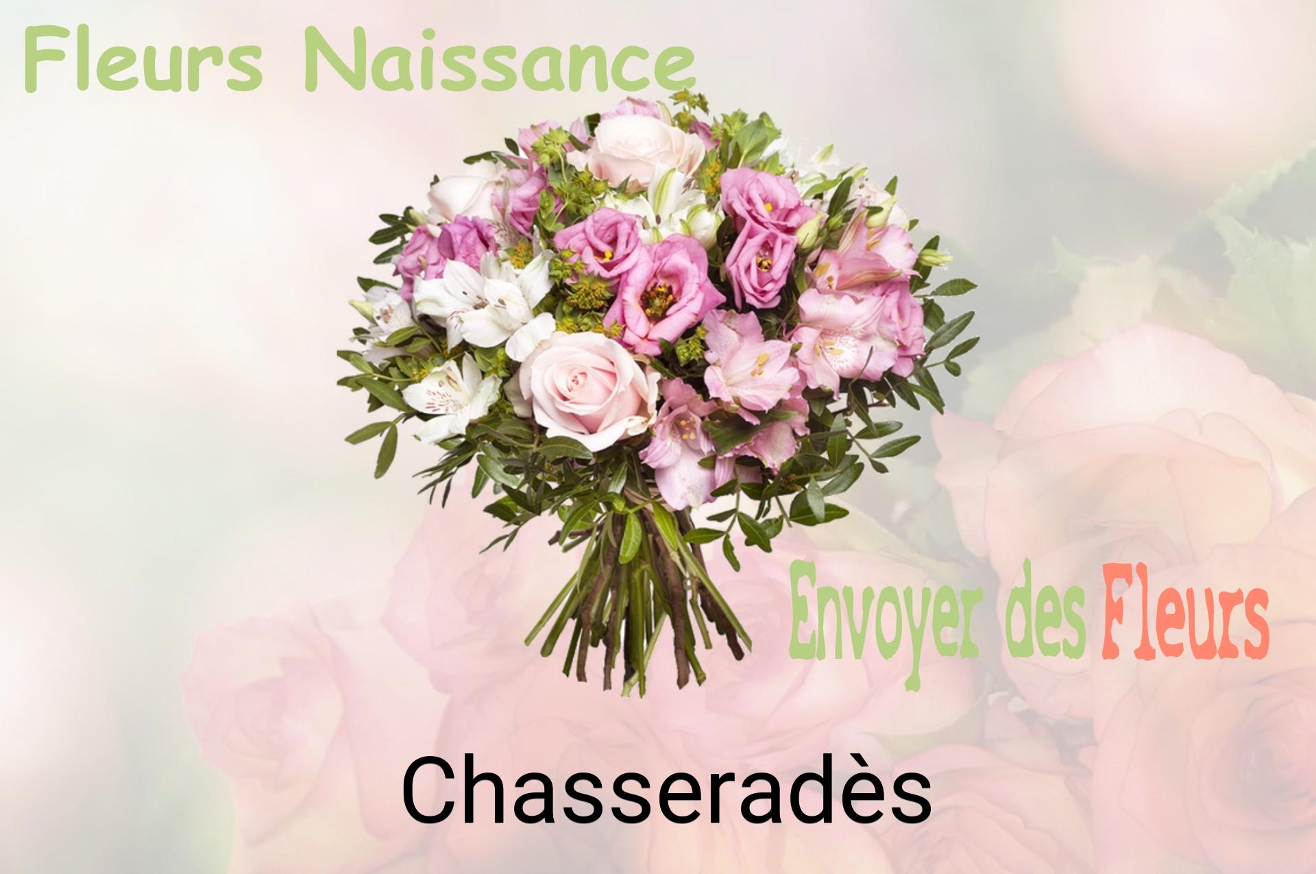 Bouquet de fleurs de naissance livré à Chasseradès